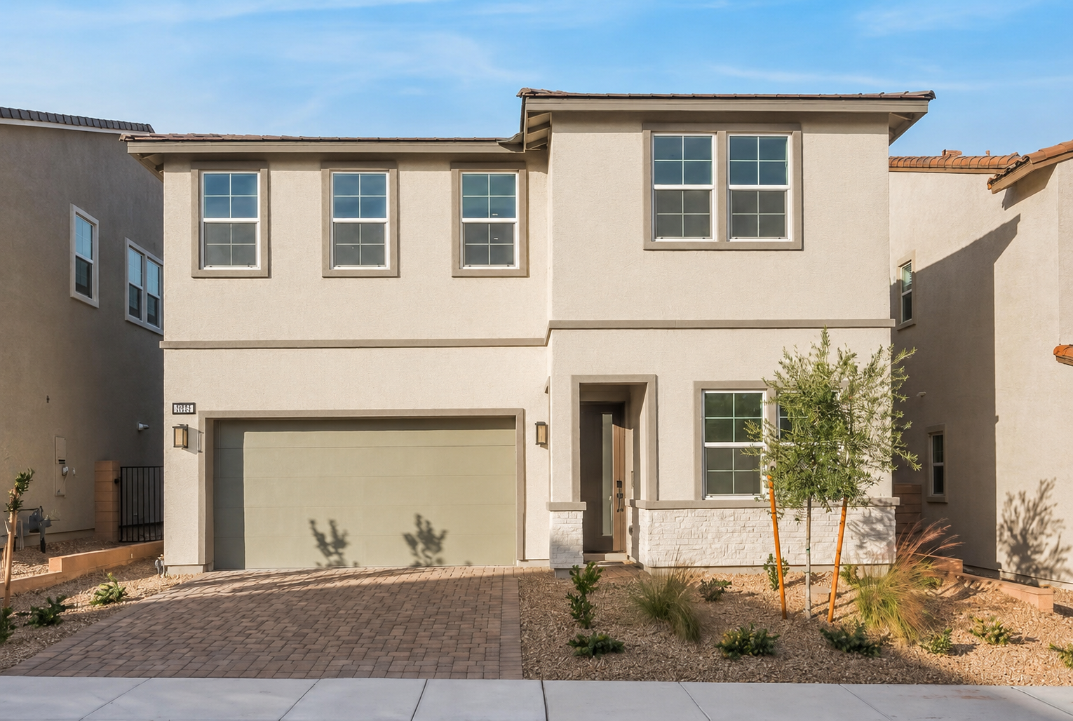 Residential home representing garage door repair service in Aliante, North Las Vegas
